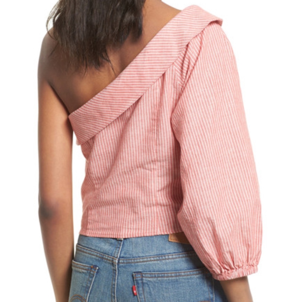 NEW Free people One Shoulder Shirt size 12 - Picture 2 of 2